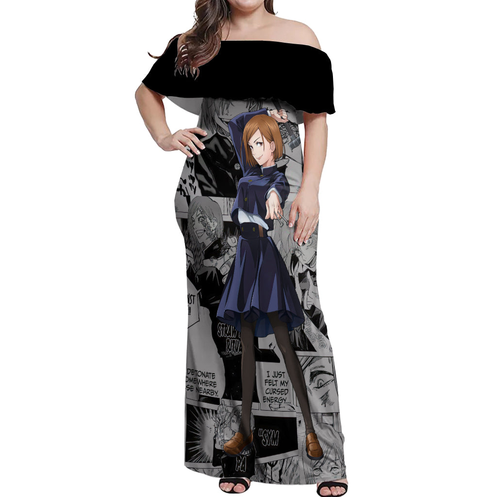 Nobara Kugisaki - Manga Great Style Off Shoulder Maxi Dress
