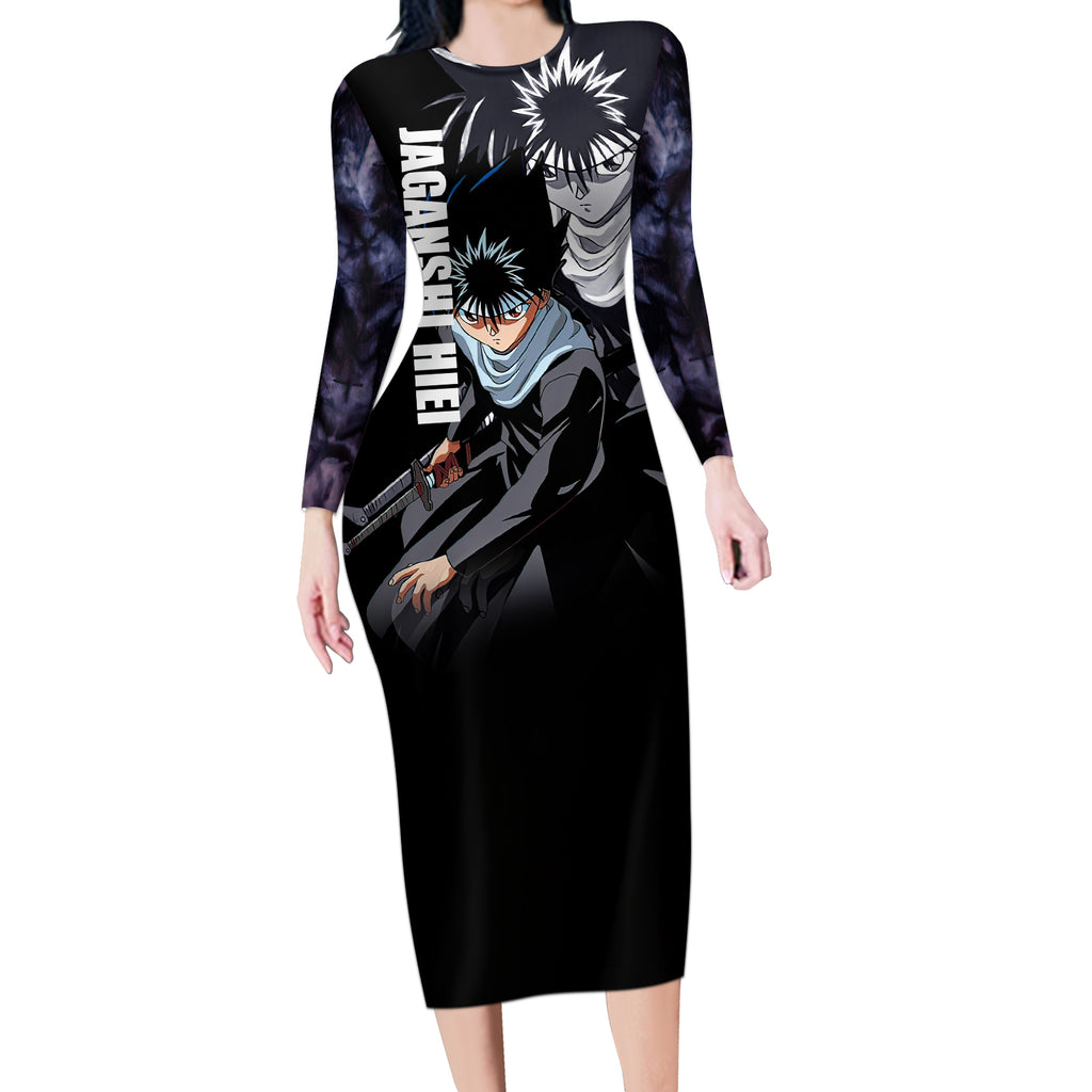 Hiei Long Sleeve Bodycon Dress YuYu Hakusho