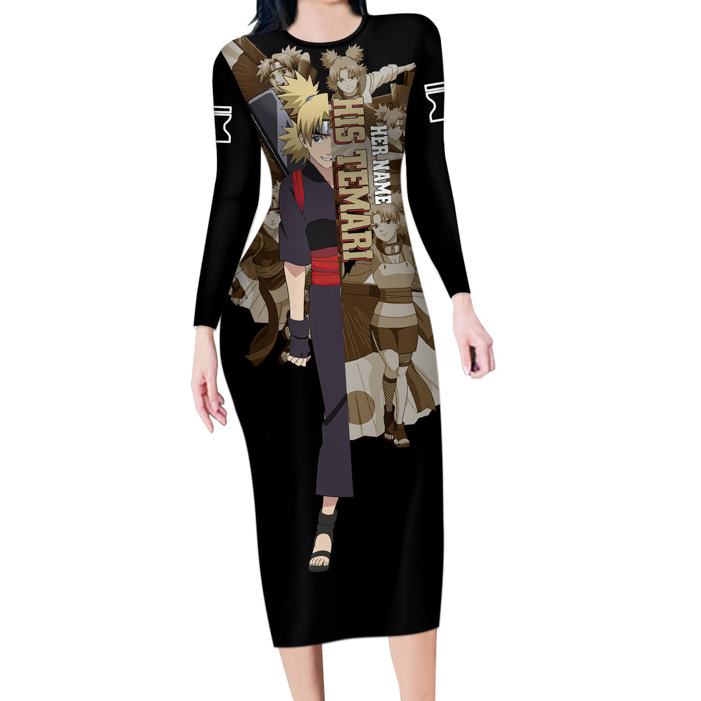 Temari Long Sleeve Bodycon Dress Naruto