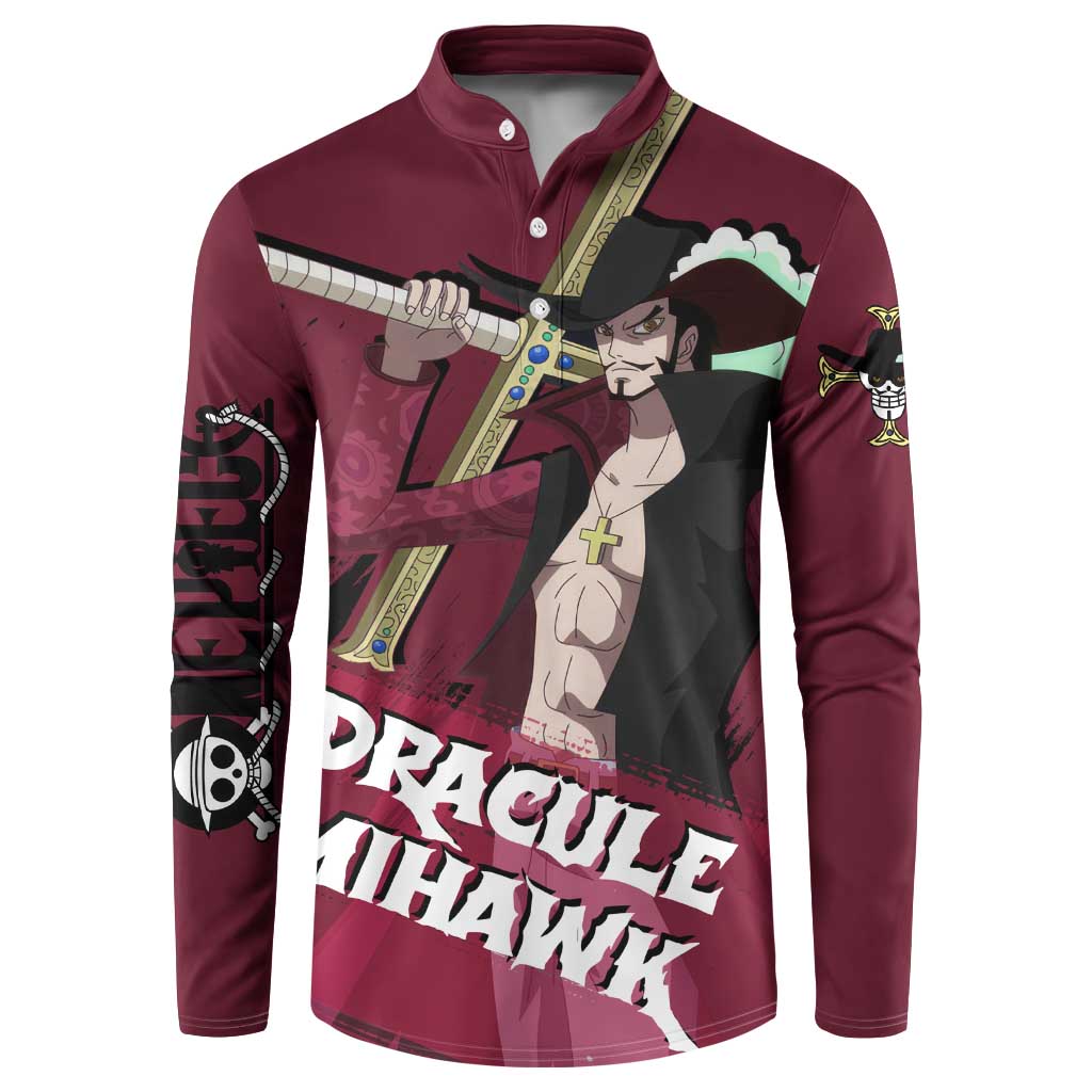 Dracule Mihawk - One Piece Button Sweatshirt Anime Style