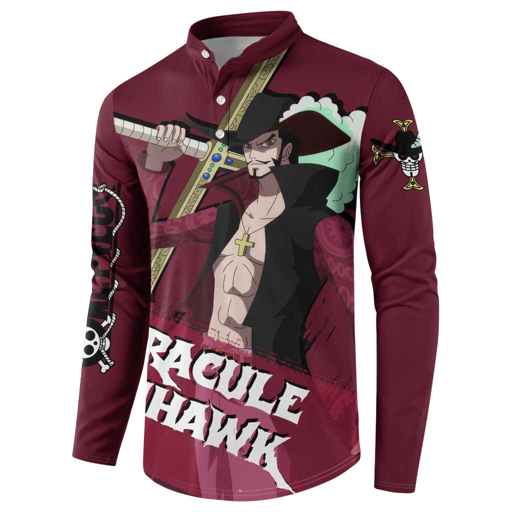 Dracule Mihawk - One Piece Button Sweatshirt Anime Style