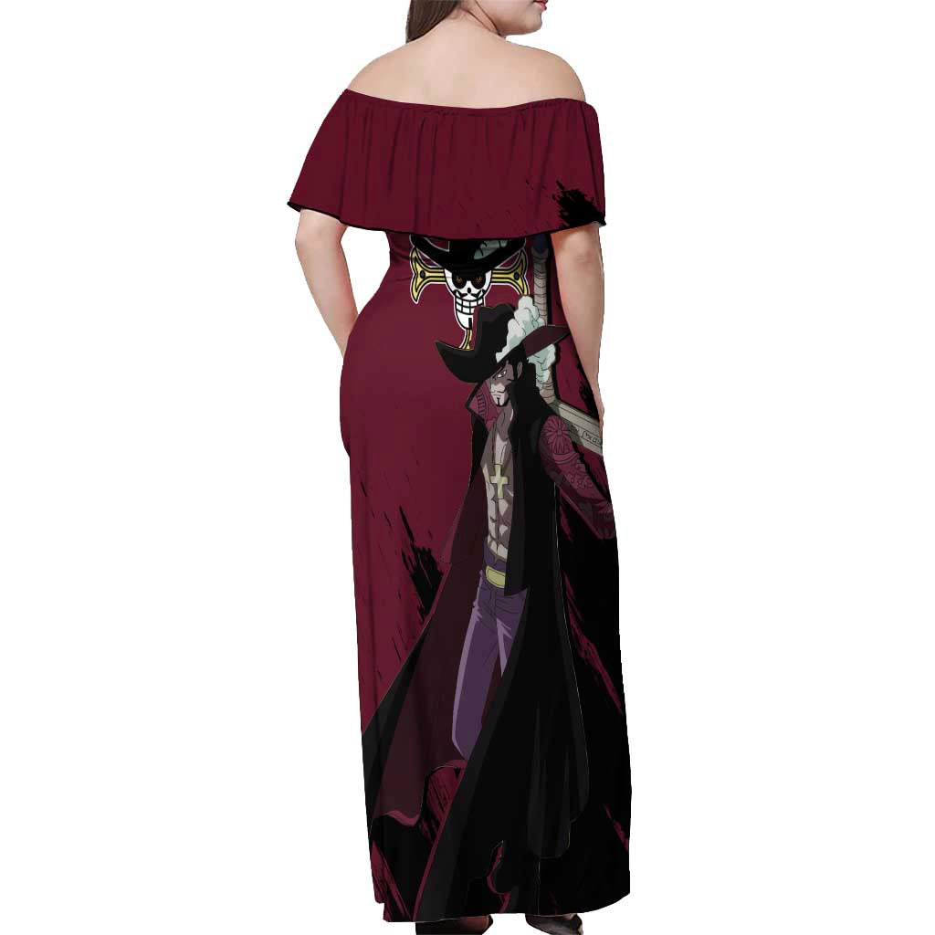 Dracule Mihawk - One Piece Off Shoulder Maxi Dress Anime Style