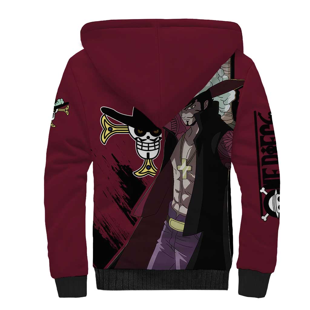 Dracule Mihawk - One Piece Sherpa Hoodie Anime Style