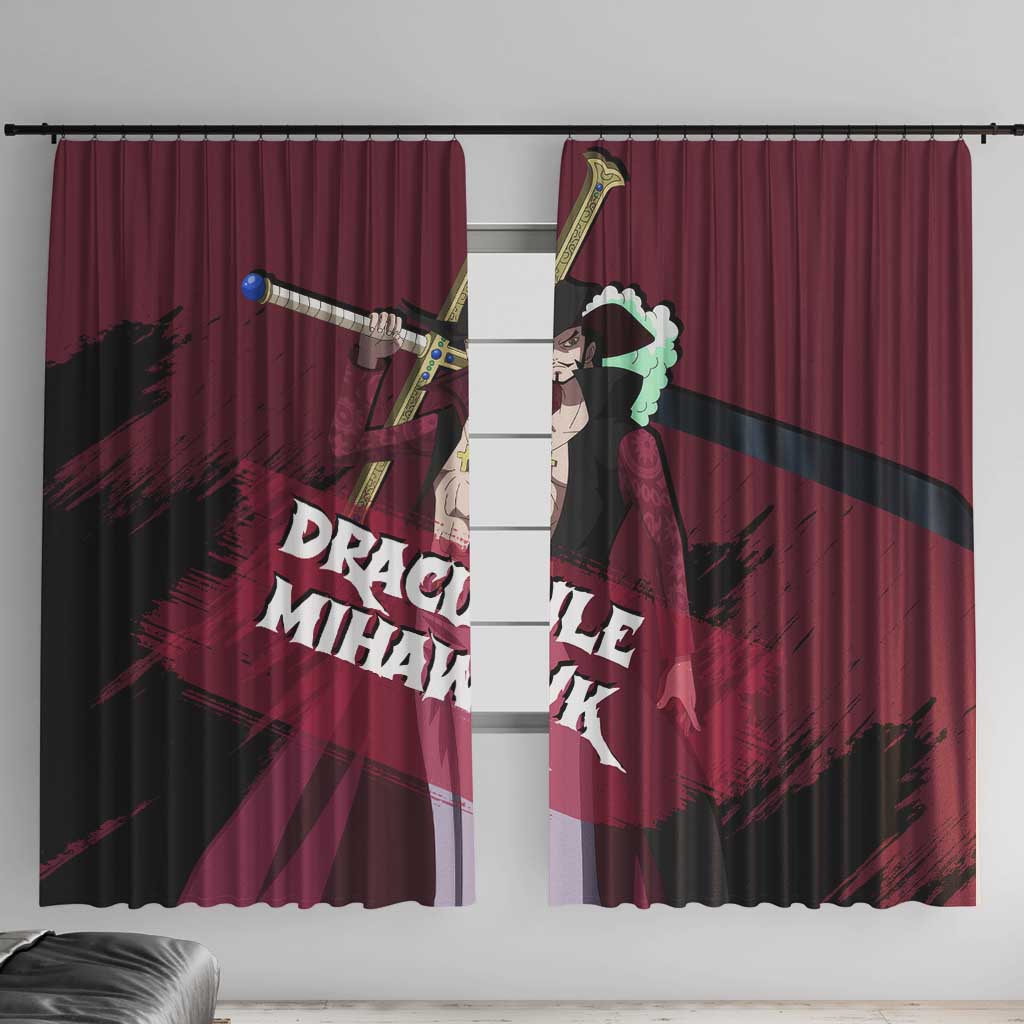 Dracule Mihawk - One Piece Window Curtain Anime Style