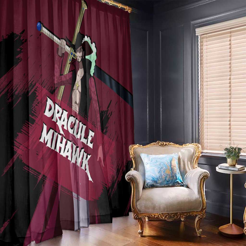 Dracule Mihawk - One Piece Window Curtain Anime Style