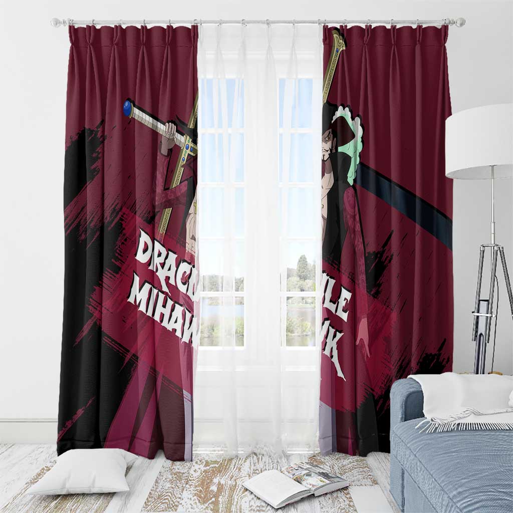 Dracule Mihawk - One Piece Window Curtain Anime Style
