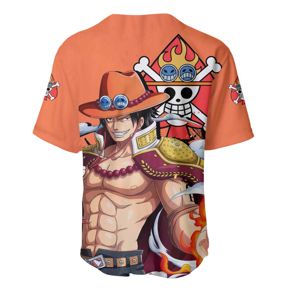 Portgas D.Ace - One Piece Baseball Jersey Anime Style