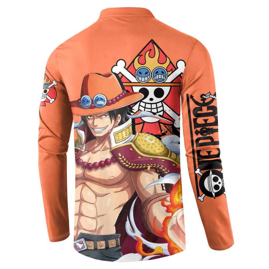 Portgas D.Ace - One Piece Button Sweatshirt Anime Style