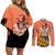 Portgas D.Ace - One Piece Couples Matching Off Shoulder Short Dress and Long Sleeve Button Shirt Anime Style