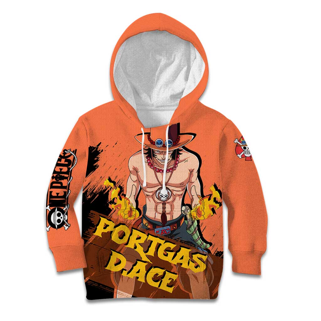 Portgas D.Ace - One Piece Kid Hoodie Anime Style