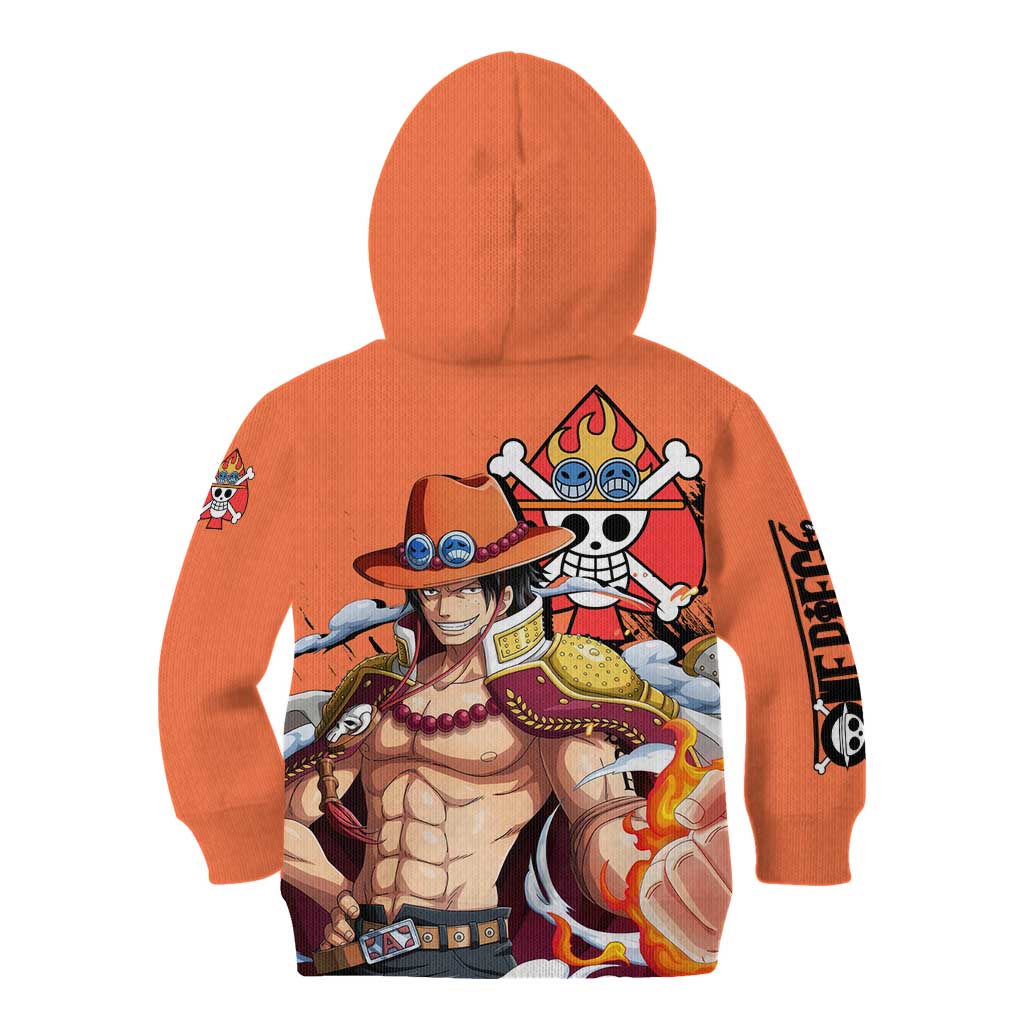 Portgas D.Ace - One Piece Kid Hoodie Anime Style