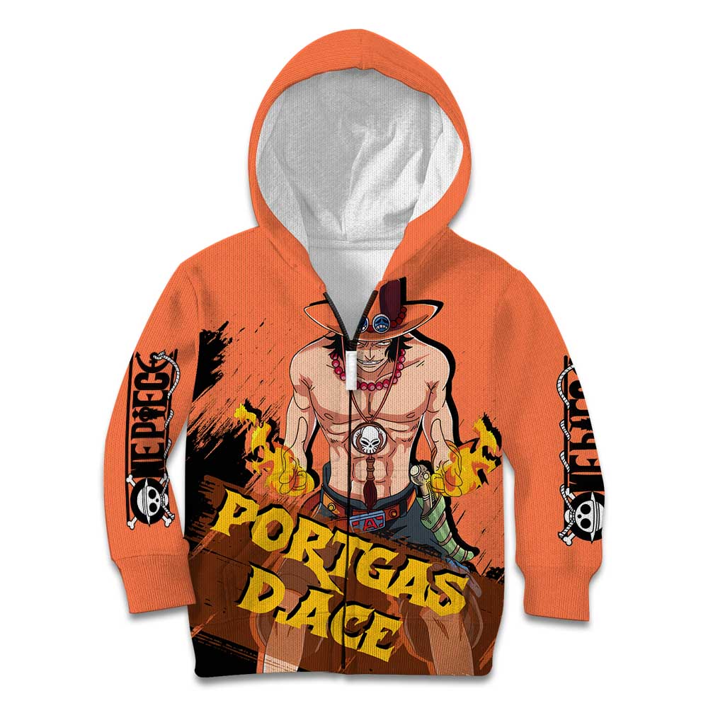 Portgas D.Ace - One Piece Kid Hoodie Anime Style
