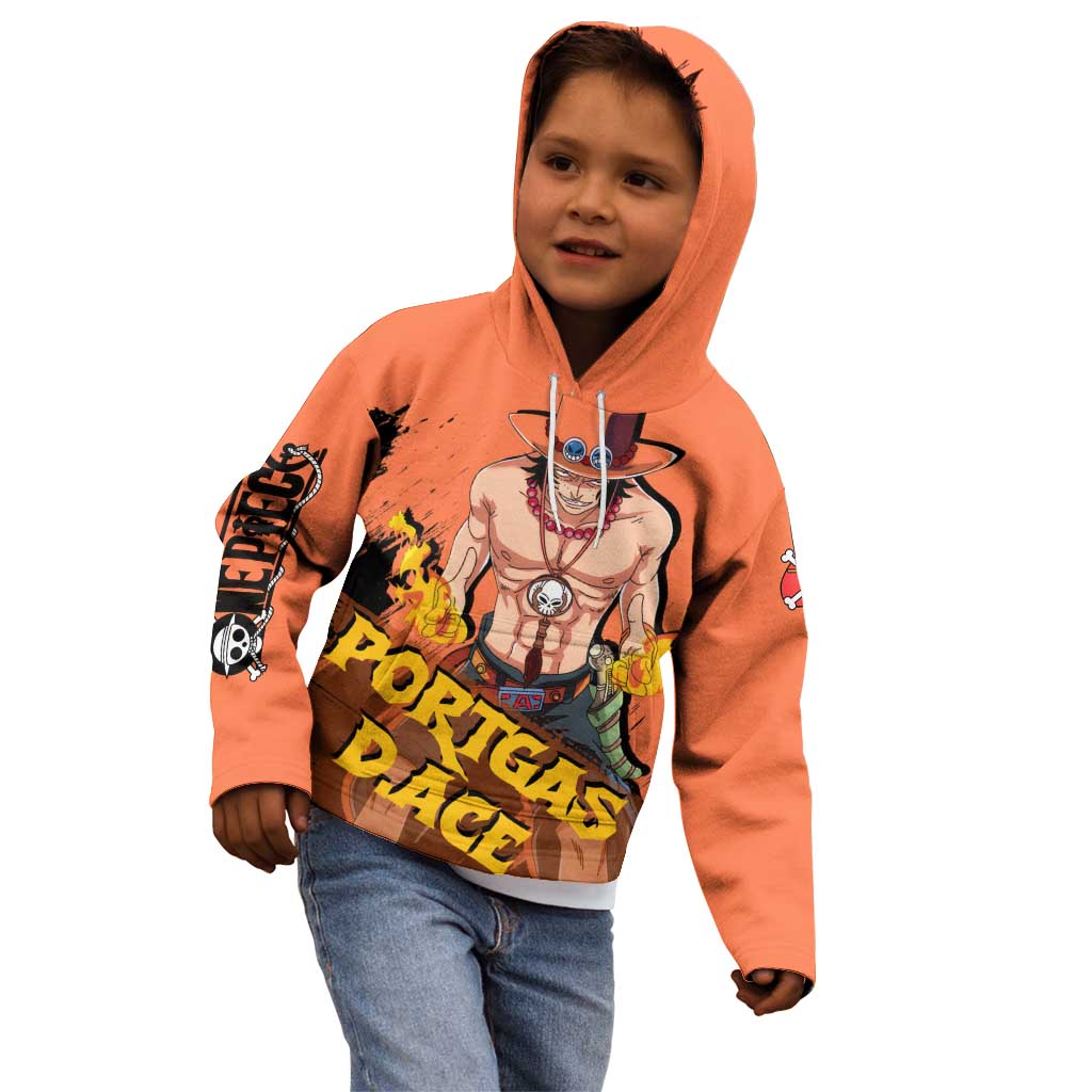 Portgas D.Ace - One Piece Kid Hoodie Anime Style