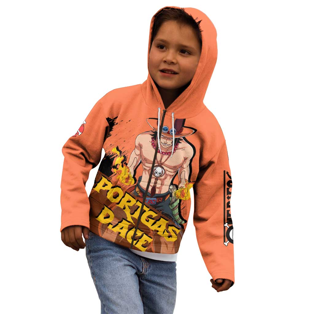 Portgas D.Ace - One Piece Kid Hoodie Anime Style