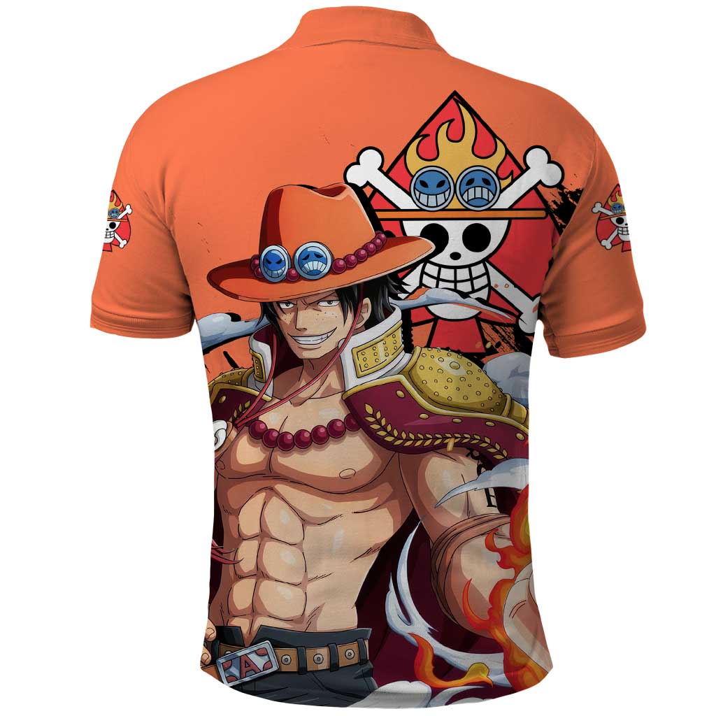 Portgas D.Ace - One Piece Polo Shirt Anime Style