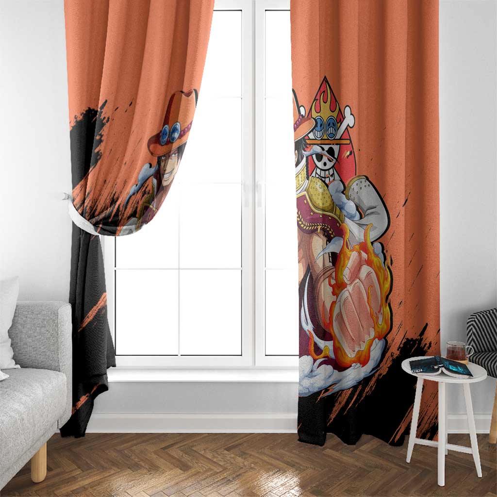 Portgas D.Ace - One Piece Window Curtain Anime Style