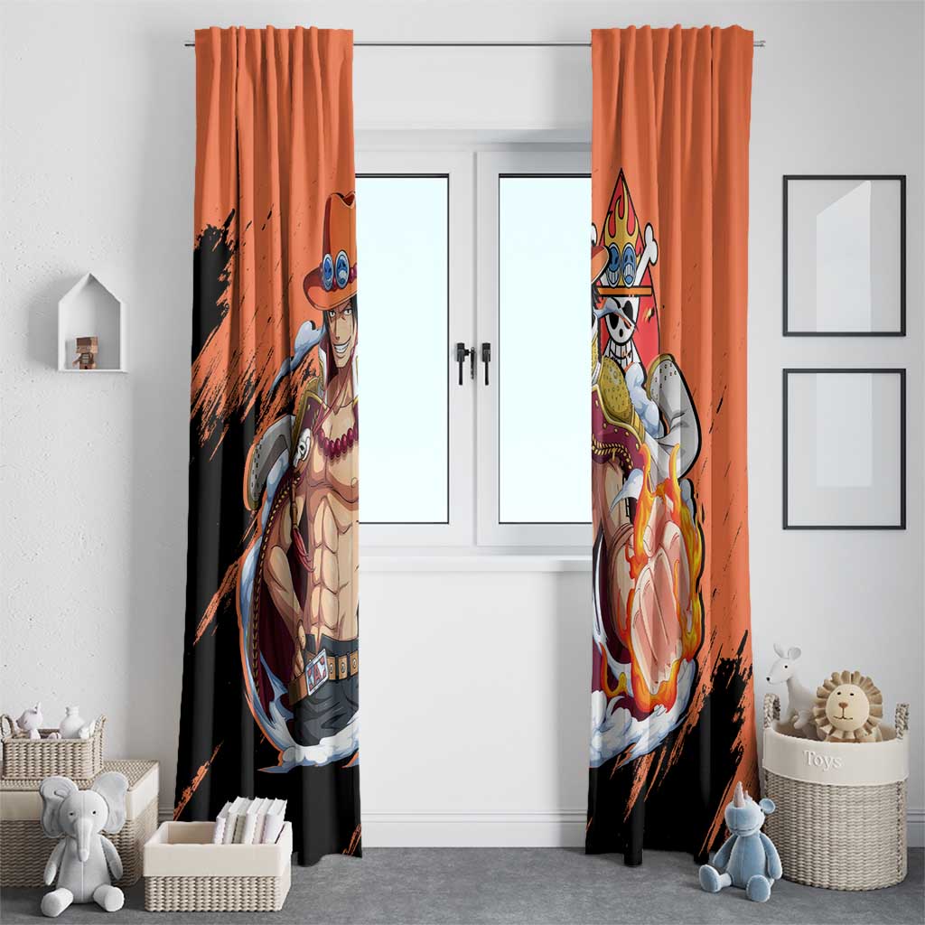 Portgas D.Ace - One Piece Window Curtain Anime Style