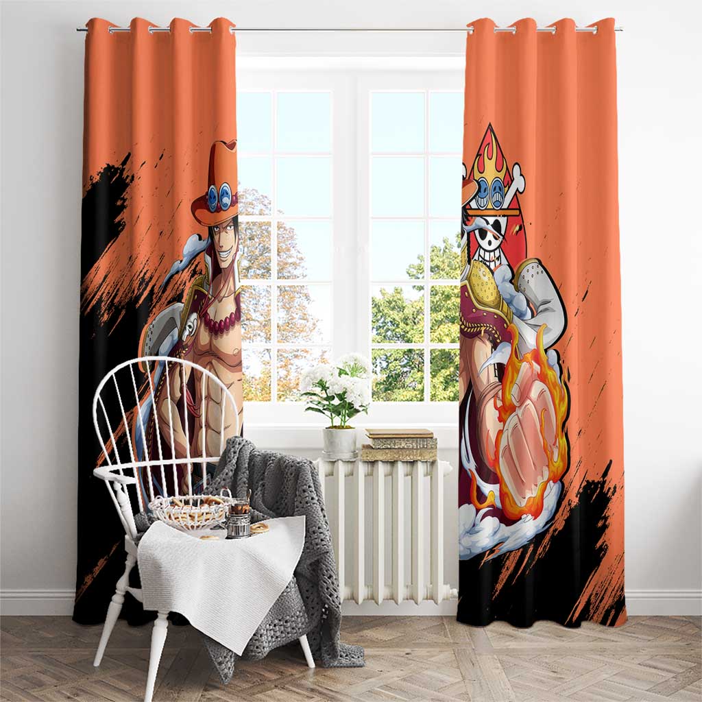 Portgas D.Ace - One Piece Window Curtain Anime Style