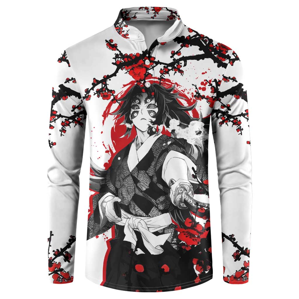 Kokushibo - Demon Slayer Button Sweatshirt Anime Japan Style