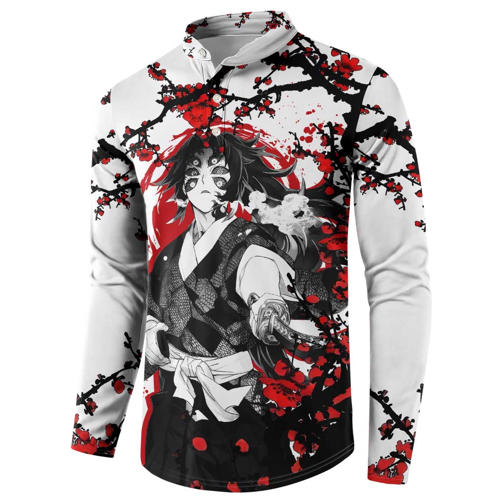 Kokushibo - Demon Slayer Button Sweatshirt Anime Japan Style