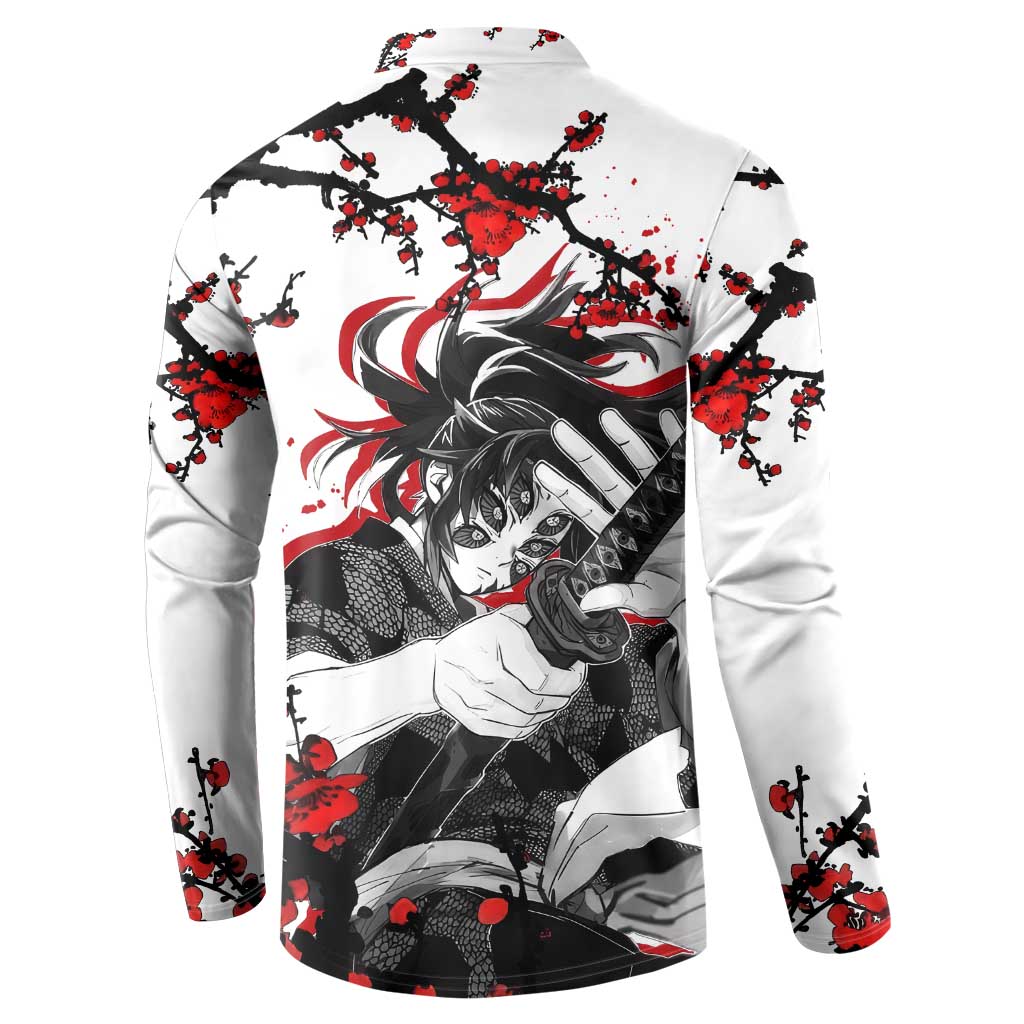 Kokushibo - Demon Slayer Button Sweatshirt Anime Japan Style