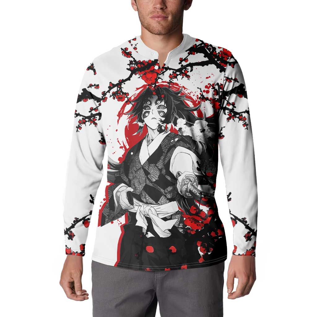 Kokushibo - Demon Slayer Button Sweatshirt Anime Japan Style