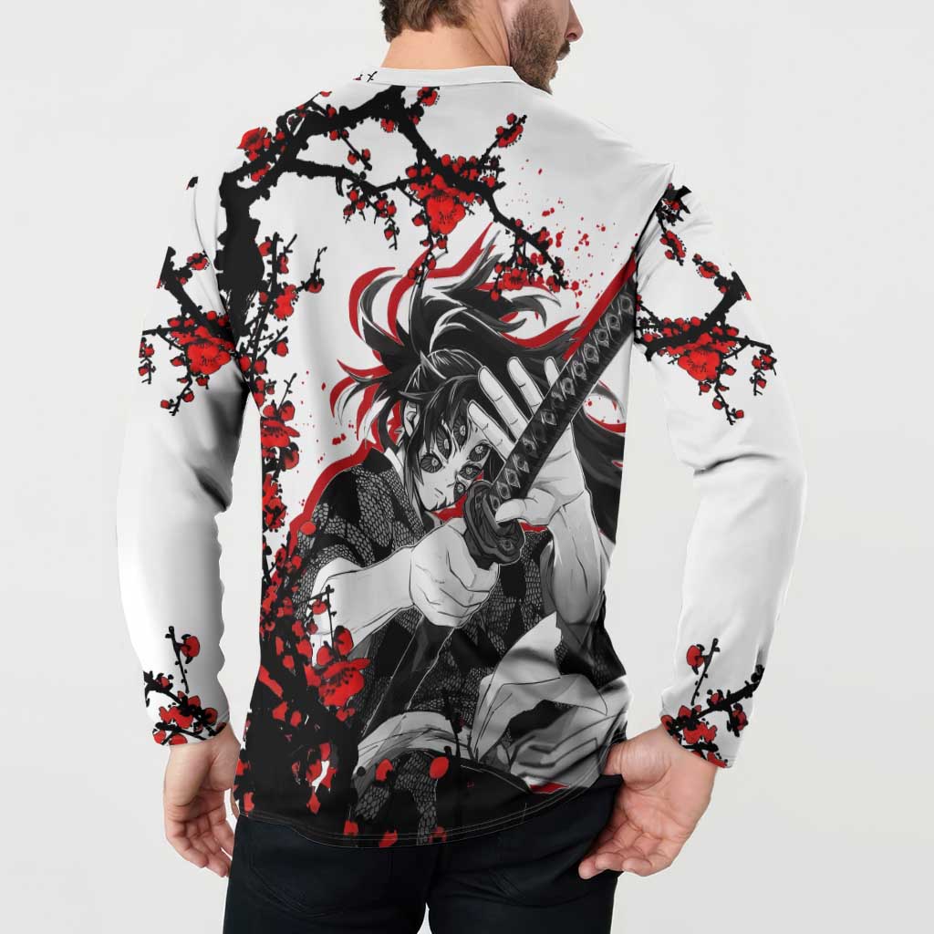 Kokushibo - Demon Slayer Button Sweatshirt Anime Japan Style