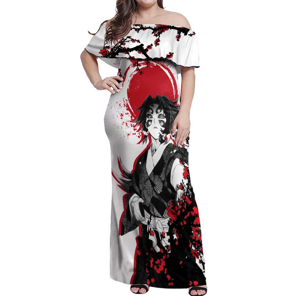 Kokushibo - Demon Slayer Off Shoulder Maxi Dress Anime Japan Style
