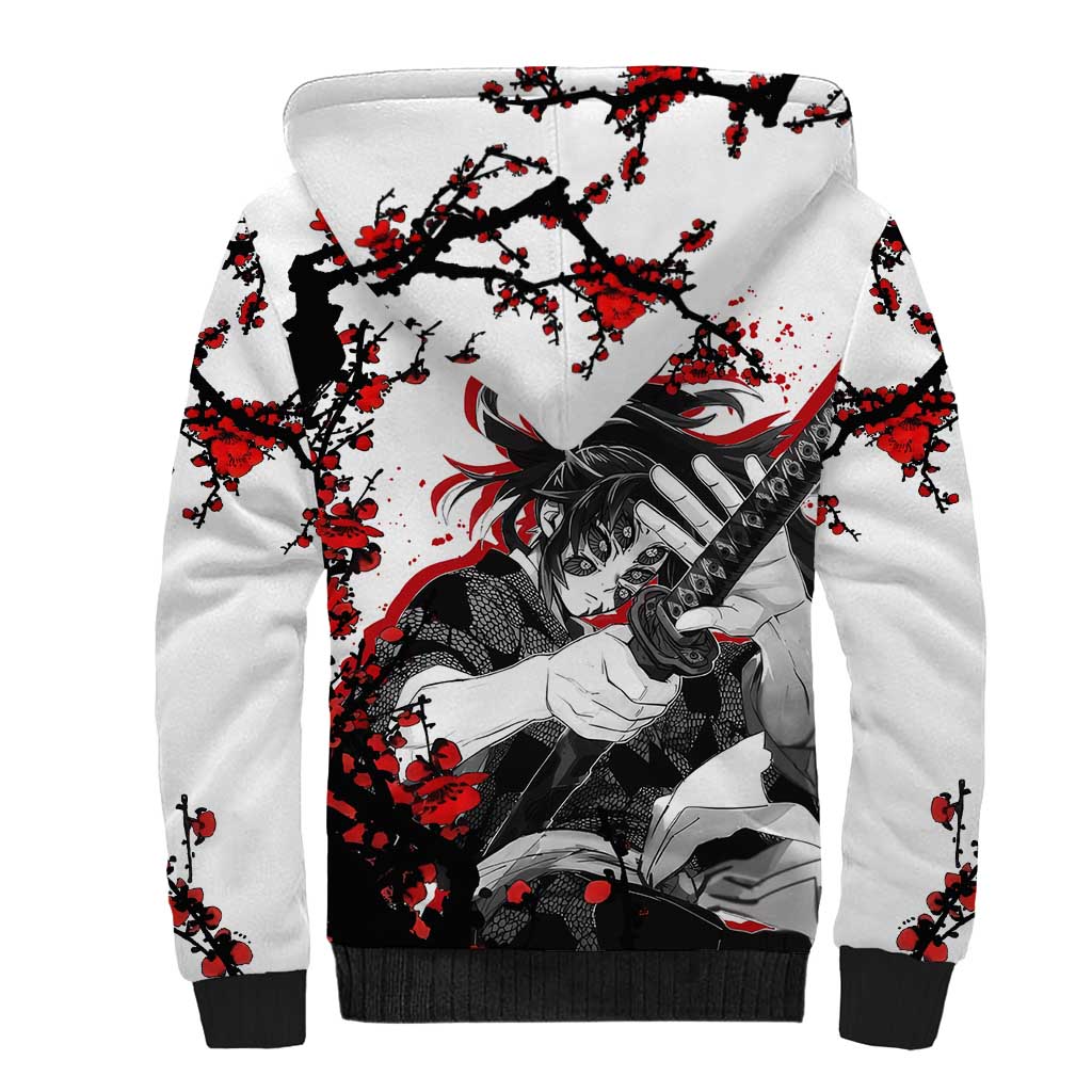 Kokushibo - Demon Slayer Sherpa Hoodie Anime Japan Style