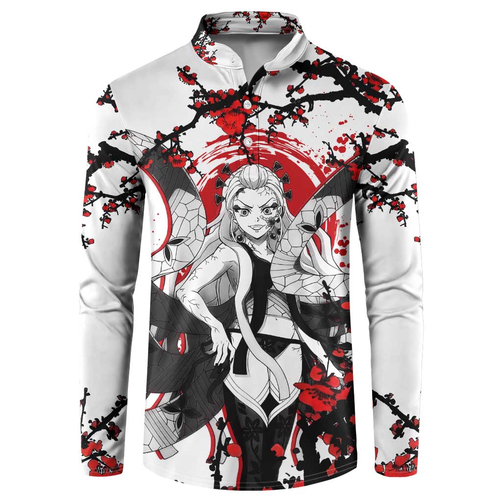 Daki - Demon Slayer Button Sweatshirt Anime Japan Style