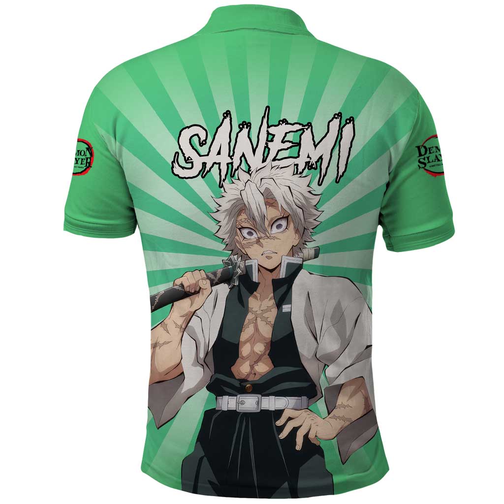 Sanemi Shinazugawa - Demon Slayer Polo Shirt Anime Mix Pattern Style