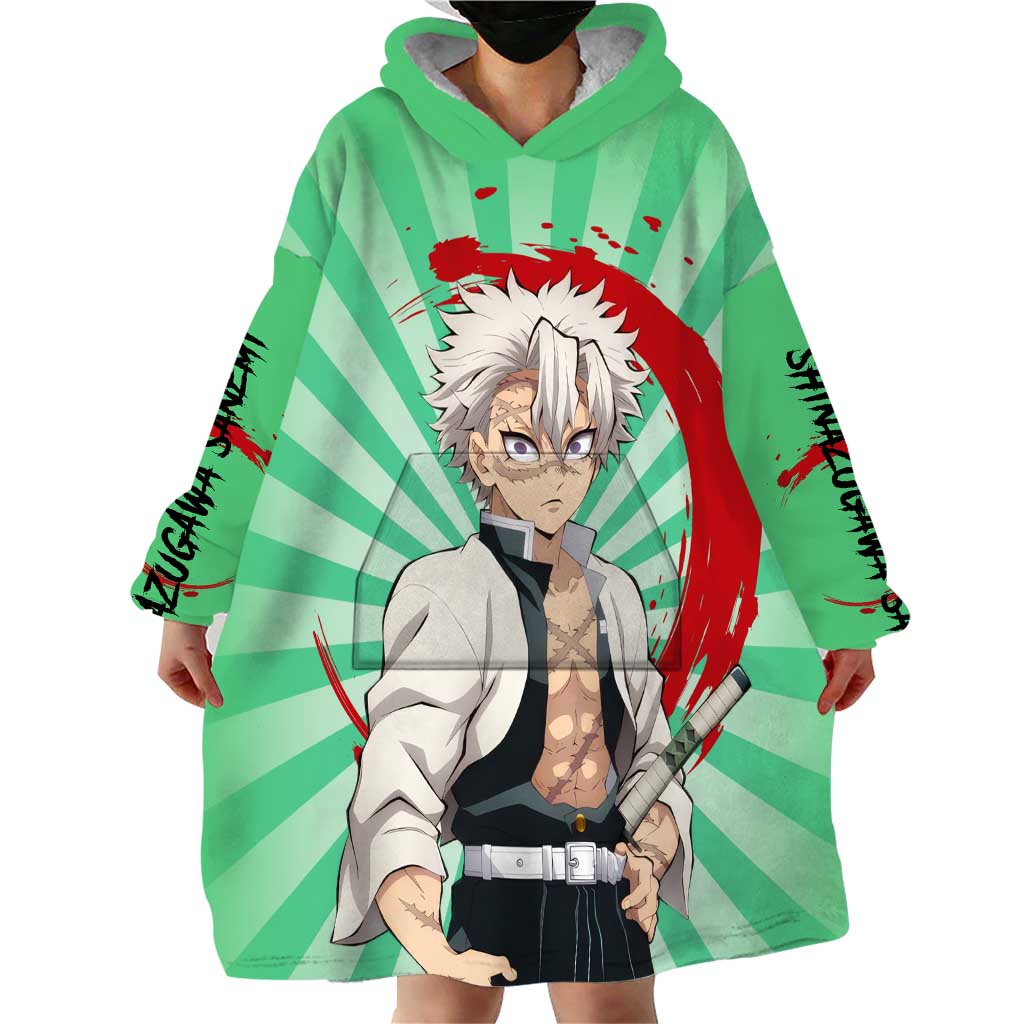 Sanemi Shinazugawa - Demon Slayer Wearable Blanket Hoodie Anime Mix Pattern Style