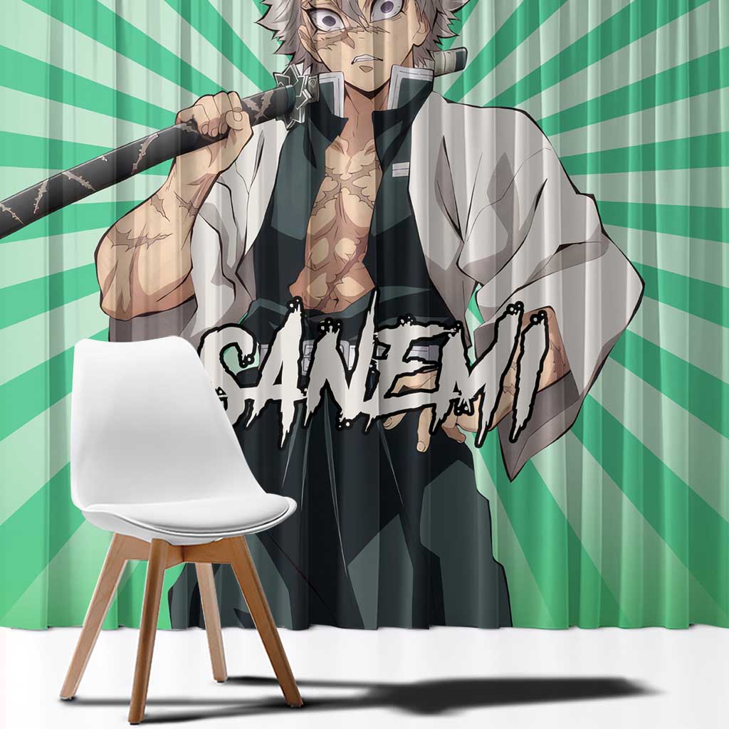 Sanemi Shinazugawa - Demon Slayer Window Curtain Anime Mix Pattern Style