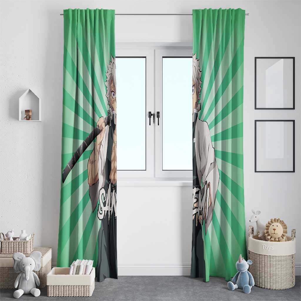 Sanemi Shinazugawa - Demon Slayer Window Curtain Anime Mix Pattern Style