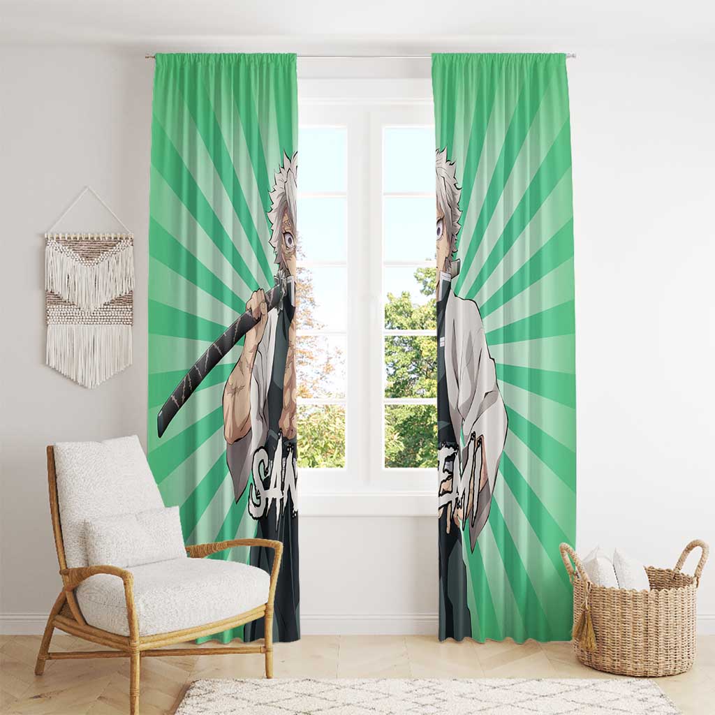 Sanemi Shinazugawa - Demon Slayer Window Curtain Anime Mix Pattern Style