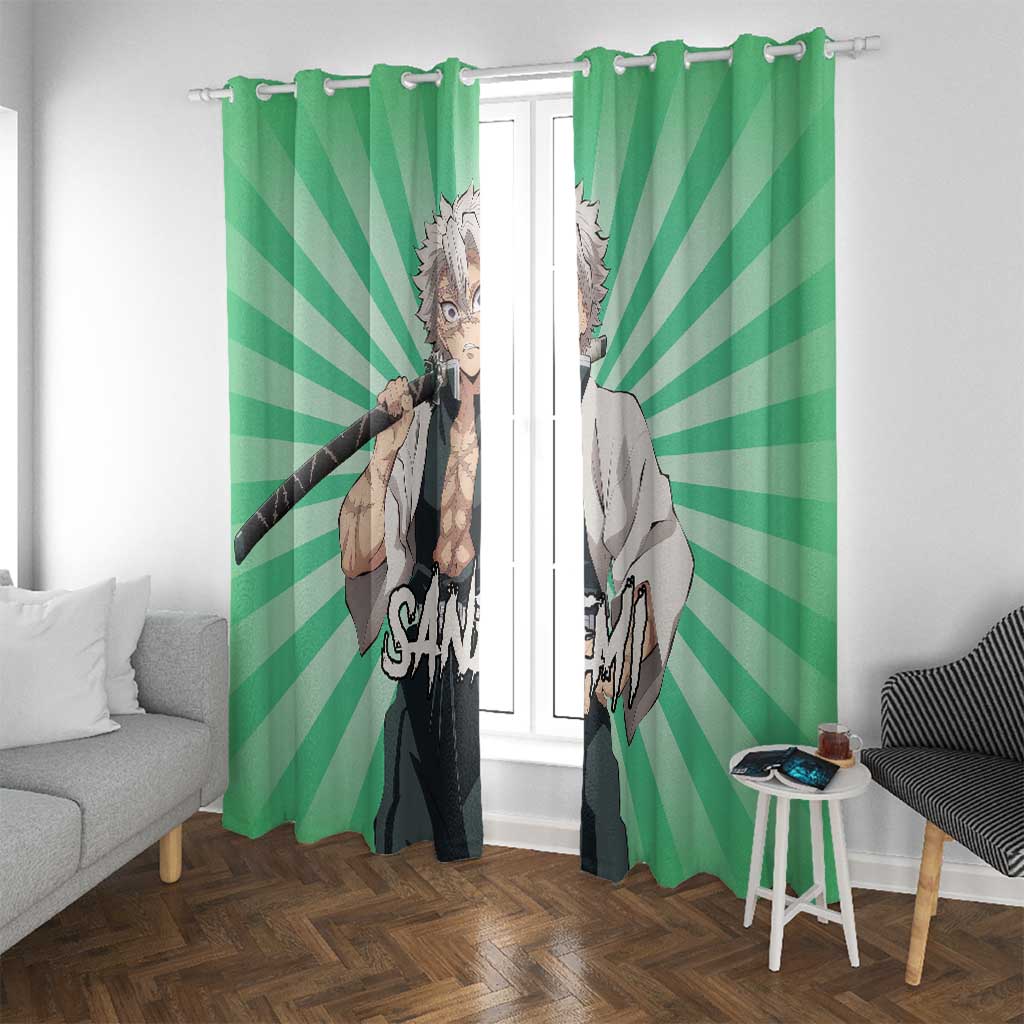 Sanemi Shinazugawa - Demon Slayer Window Curtain Anime Mix Pattern Style