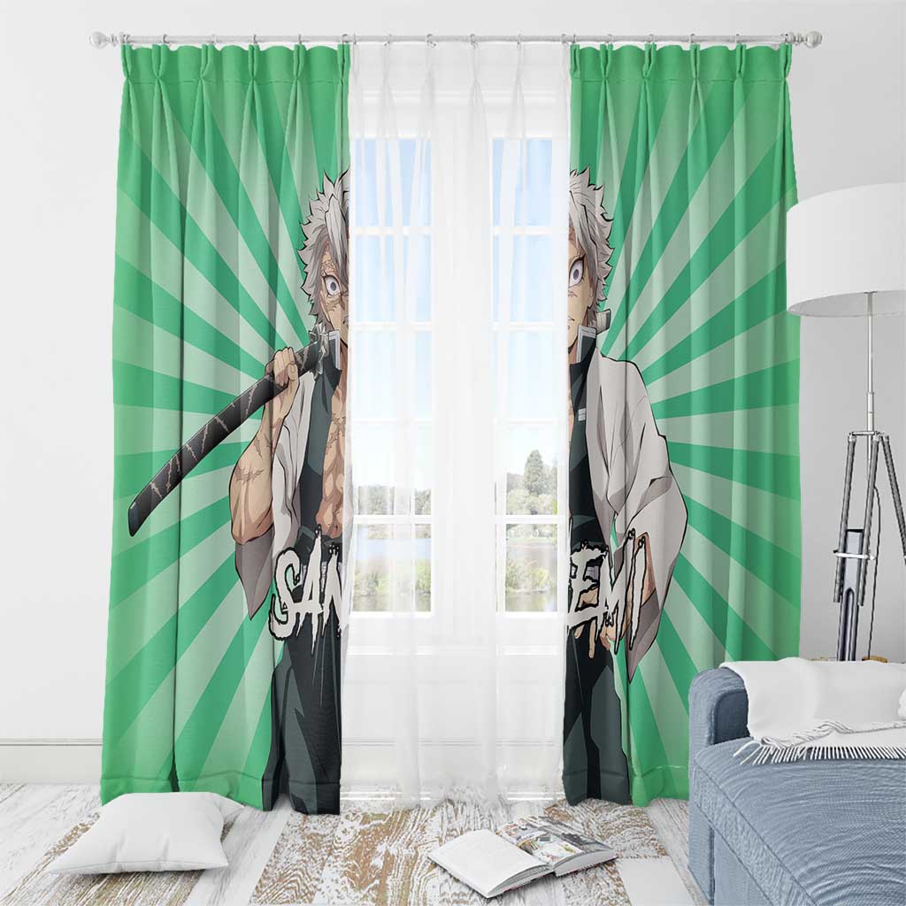Sanemi Shinazugawa - Demon Slayer Window Curtain Anime Mix Pattern Style
