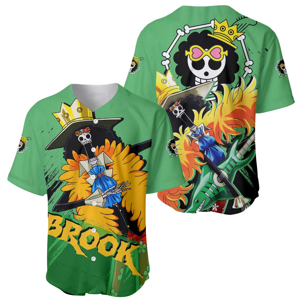 Brook - One Piece Baseball Jersey Anime Style