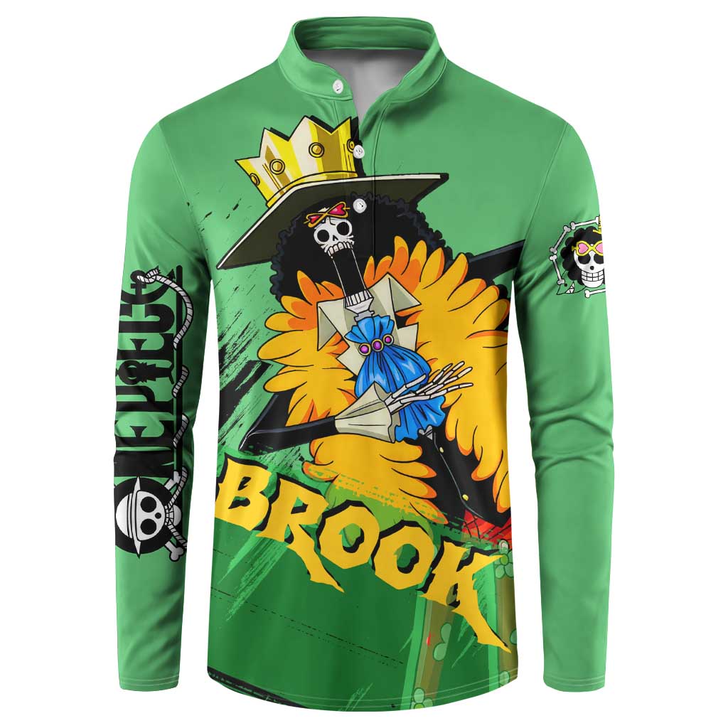 Brook - One Piece Button Sweatshirt Anime Style
