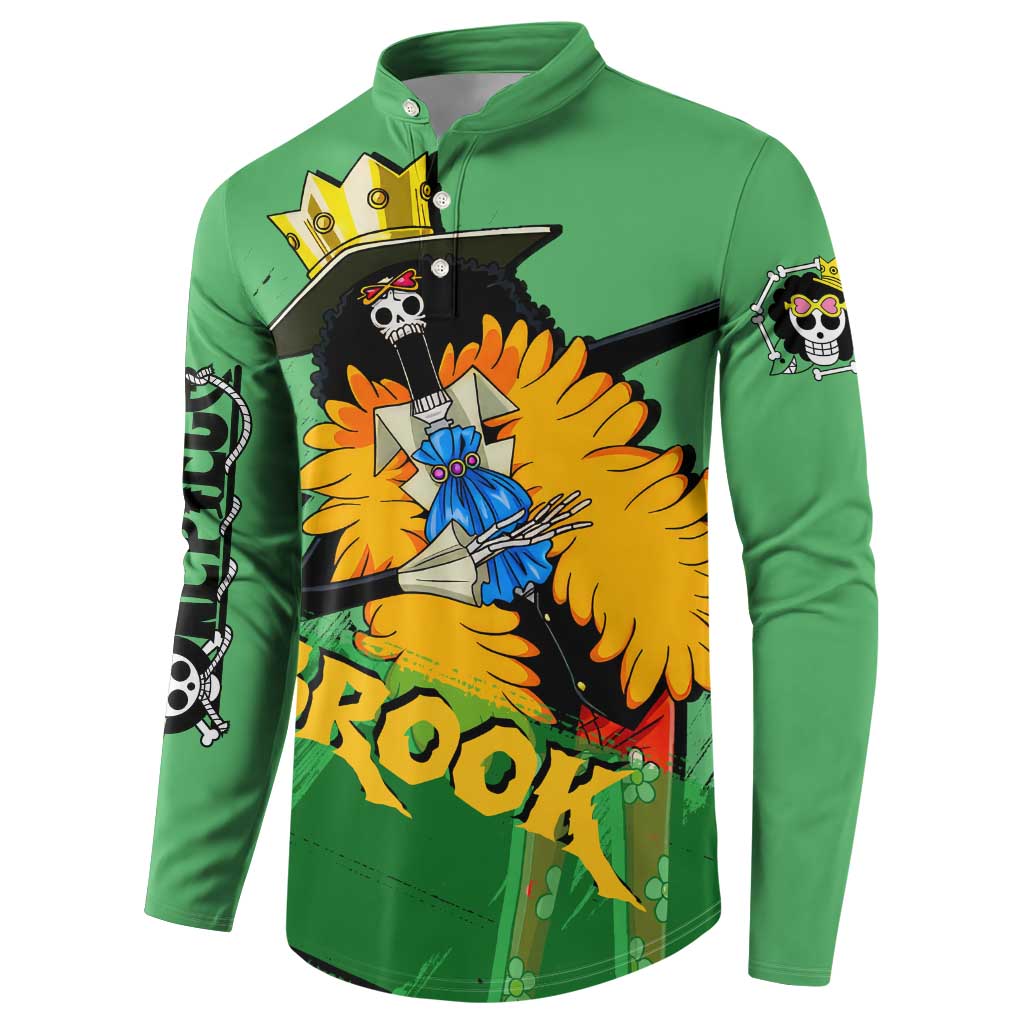 Brook - One Piece Button Sweatshirt Anime Style