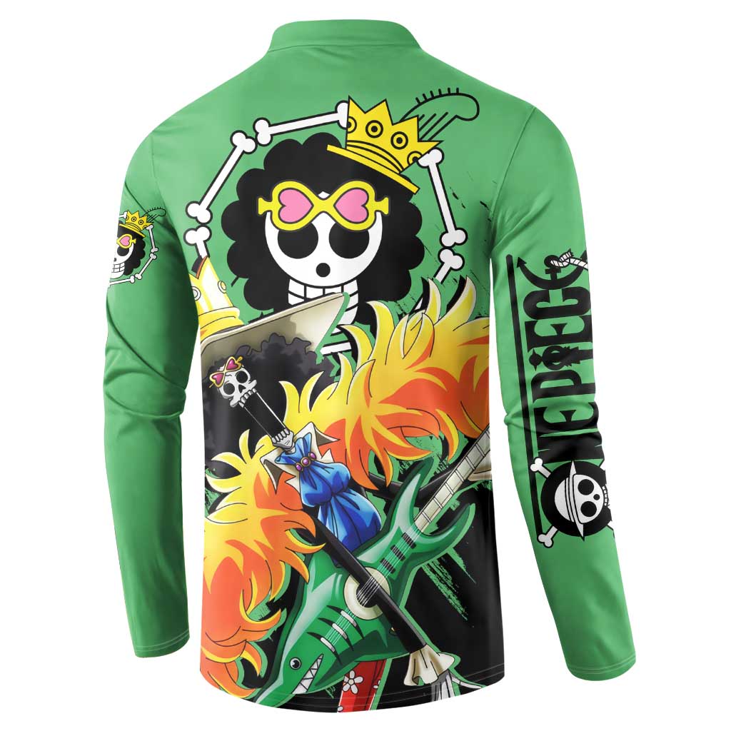 Brook - One Piece Button Sweatshirt Anime Style