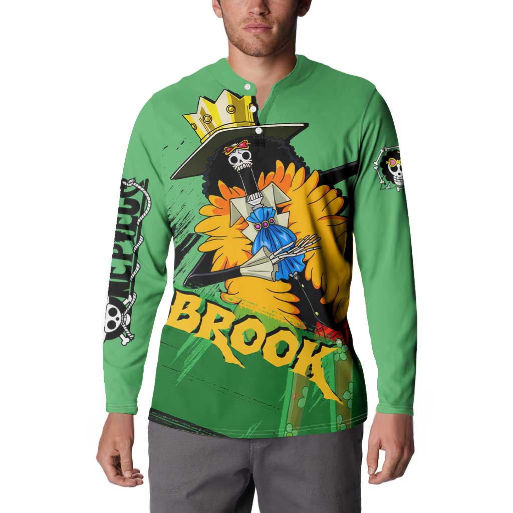 Brook - One Piece Button Sweatshirt Anime Style
