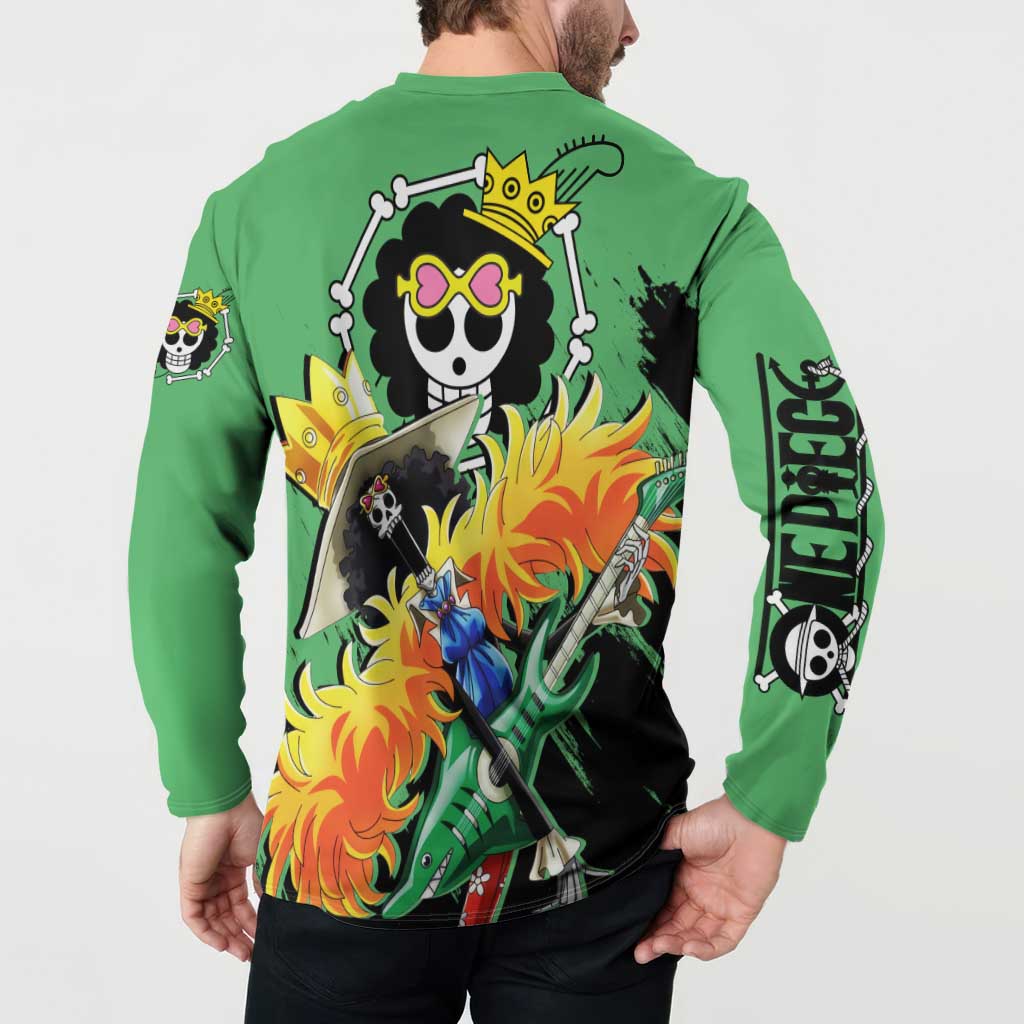 Brook - One Piece Button Sweatshirt Anime Style