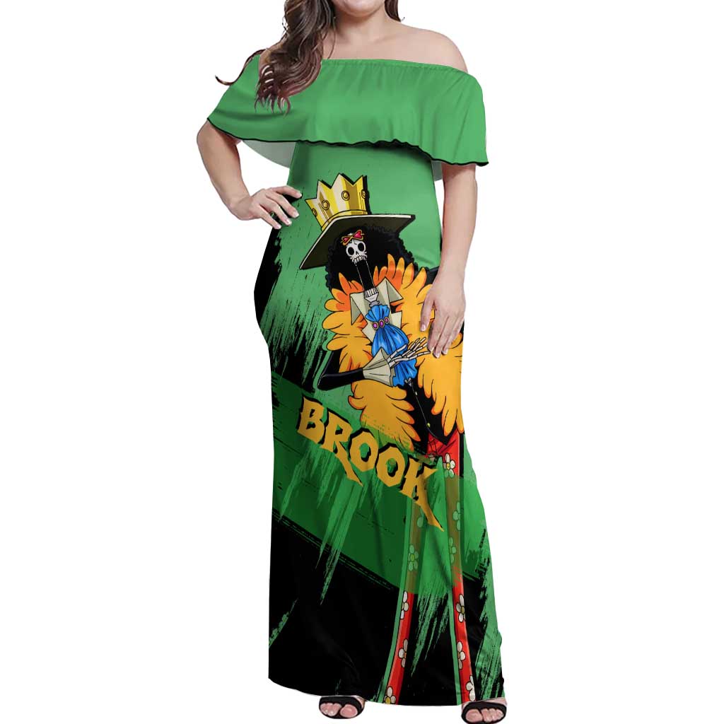 Brook - One Piece Off Shoulder Maxi Dress Anime Style