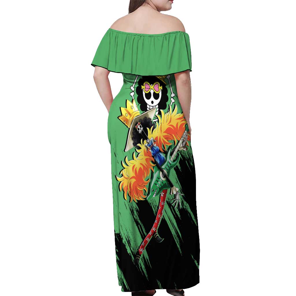 Brook - One Piece Off Shoulder Maxi Dress Anime Style