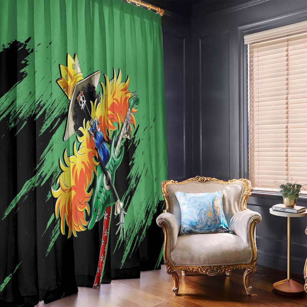 Brook - One Piece Window Curtain Anime Style