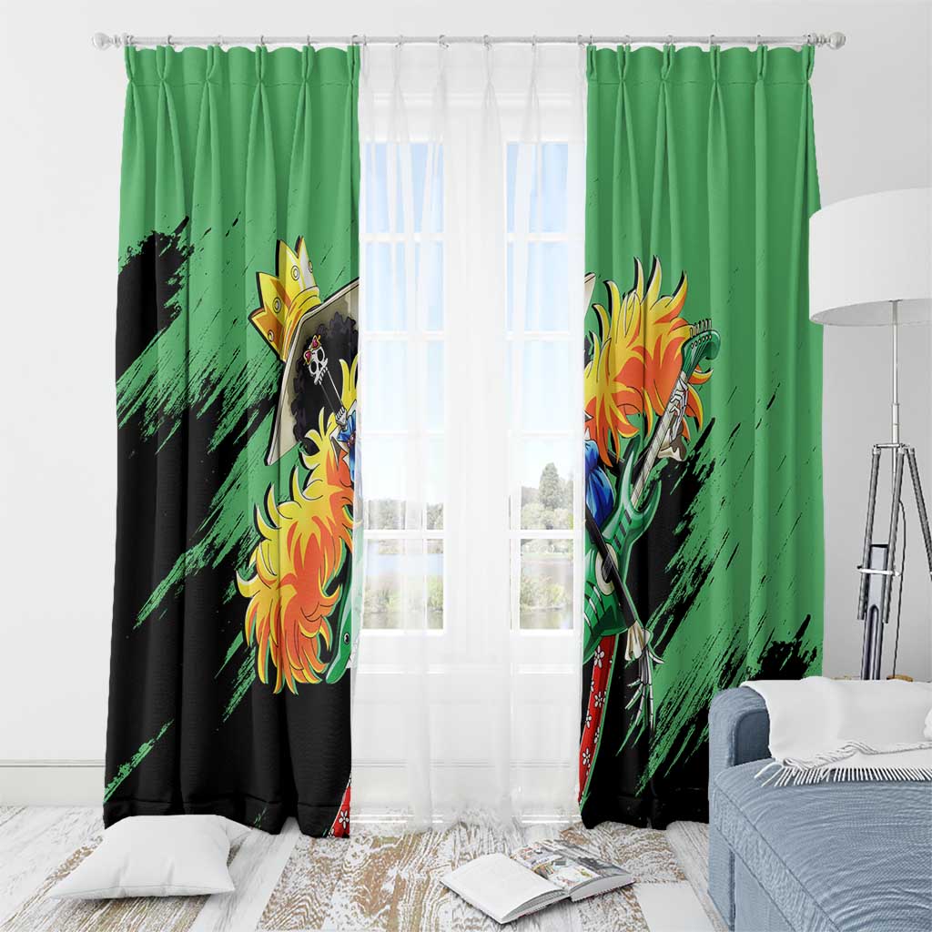 Brook - One Piece Window Curtain Anime Style