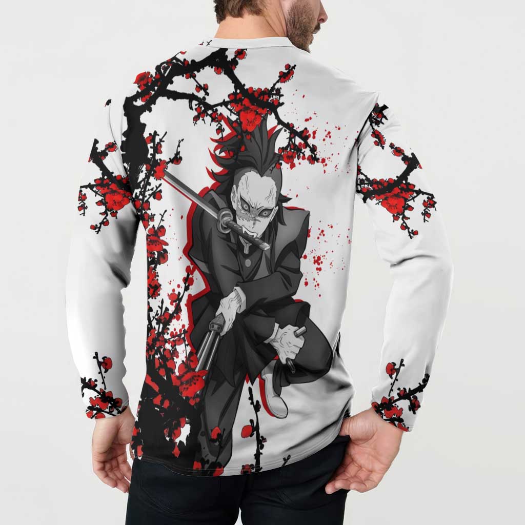 Shinazugawa Genya - Demon Slayer Button Sweatshirt Anime Japan Style