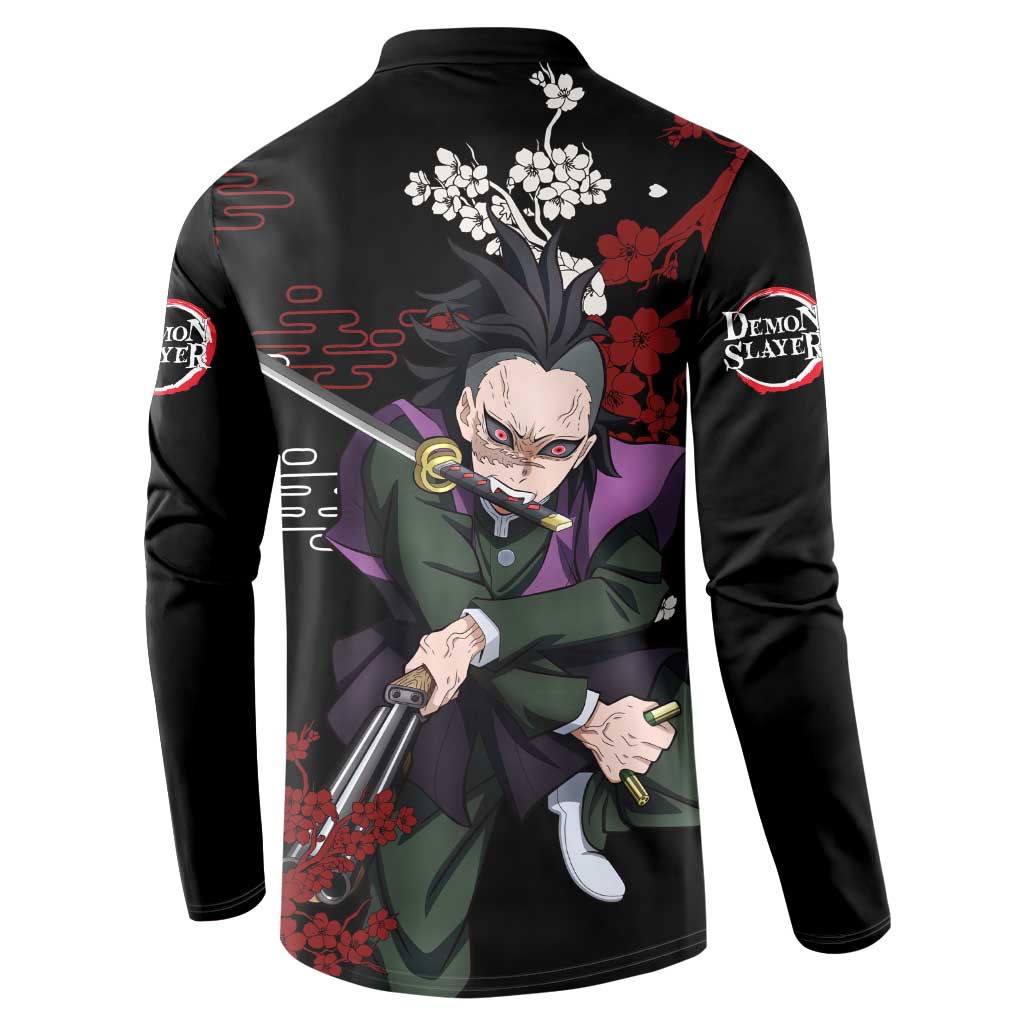 Shinazugawa Genya - Demon Slayer Button Sweatshirt Anime Japan Style