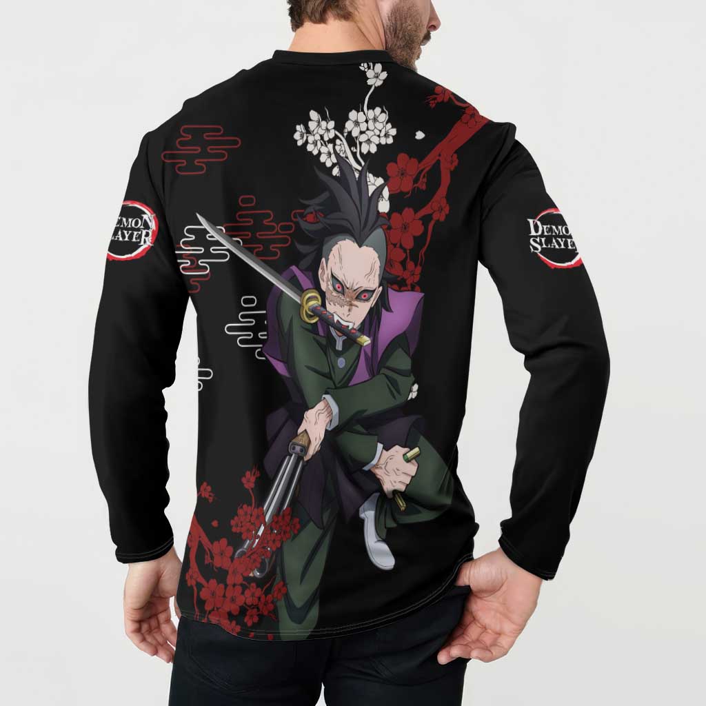 Shinazugawa Genya - Demon Slayer Button Sweatshirt Anime Japan Style